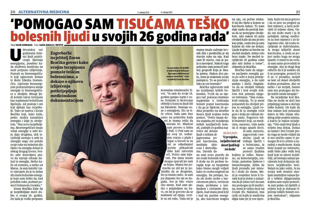 Zagreb NEWS — articolo su Zoran Bračika
